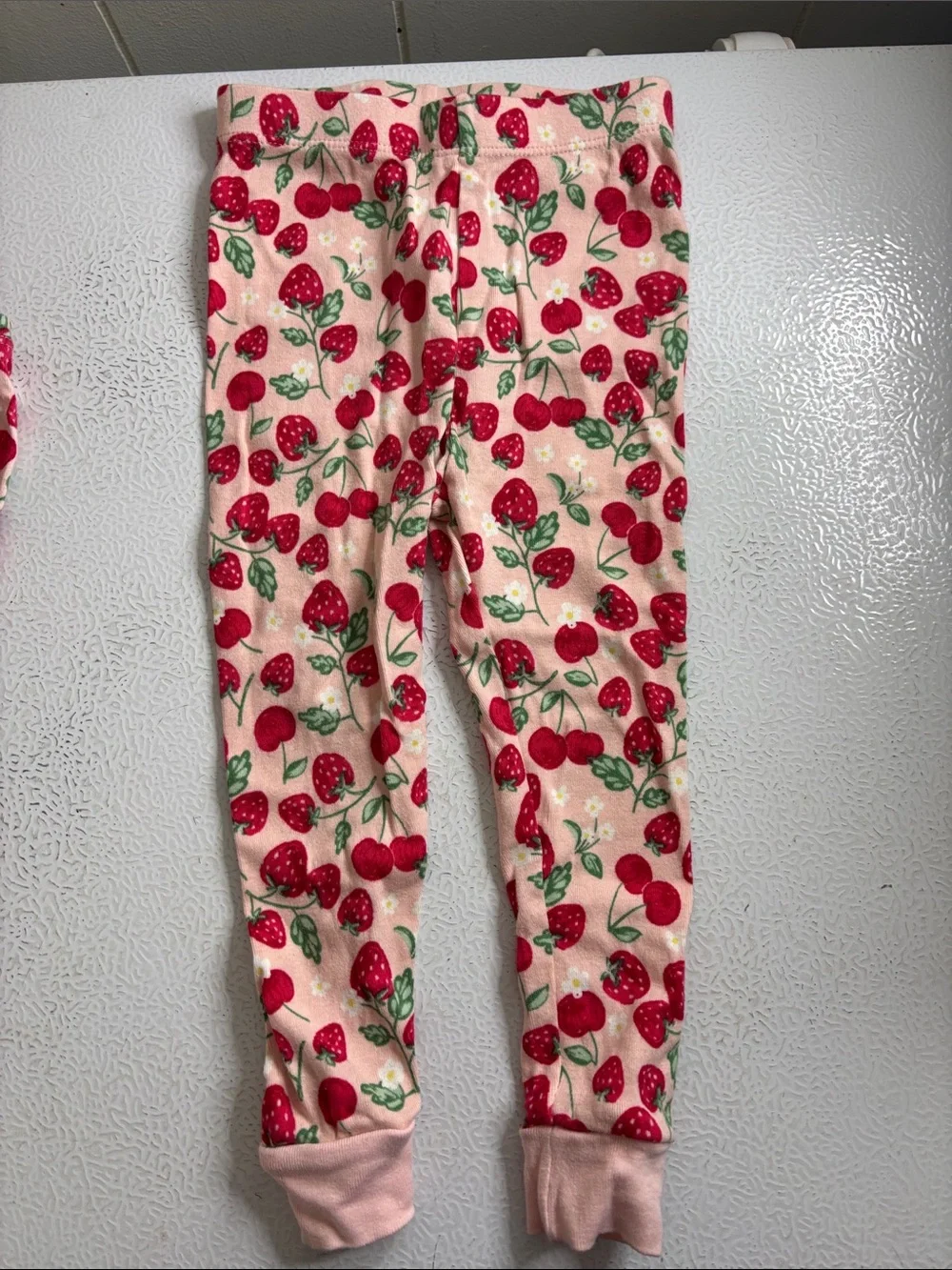 486 - wonder nation Pink Strawberry & Cherry Print Pajama Set